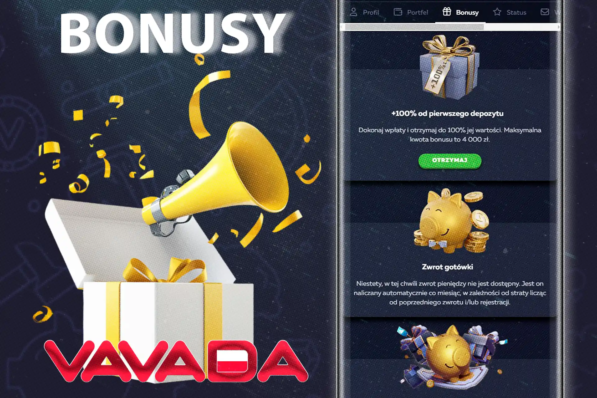 Zdobądź wiele atrakcyjnych бонуси казино